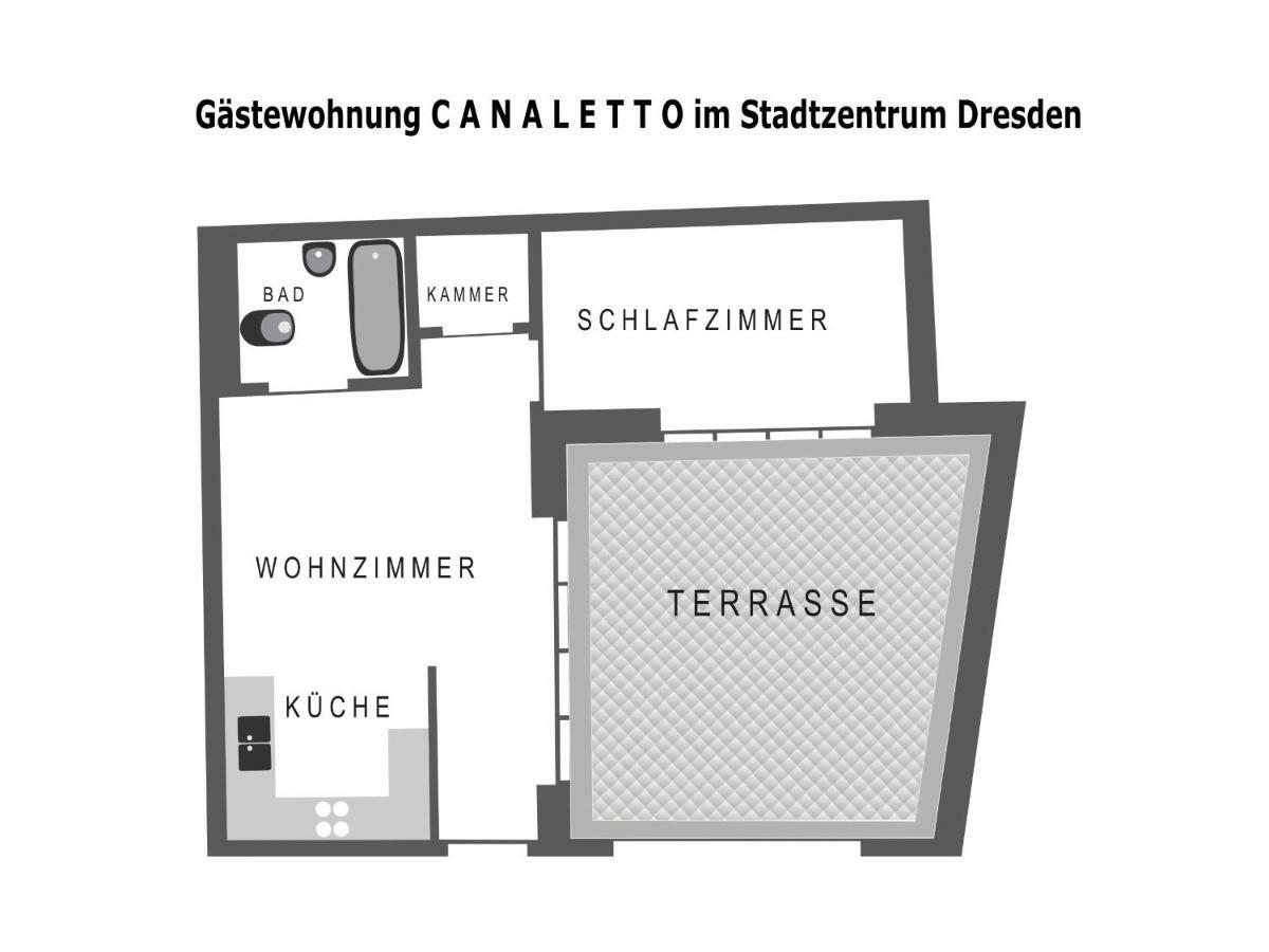 Fewo Canaletto Im Stadtzentrum Дрезден Экстерьер фото